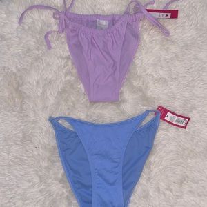 Two NWT high leg bikini bottoms 💜 💙